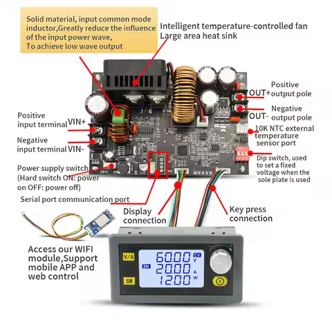 XY6020L CNC adjustable DC 6-70V Stabilized voltage power supply constant voltage and constant curren