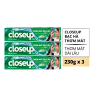 Kem Đánh Răng Closeup Dạng Gel Cho Hơi Thở Thơm Mát Bất Tận Bạc Hà The Mát 230G/Tuýp