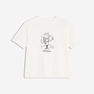 Cafe Kitsune Barista Fox Print College Style Men's and Women's Parent-Child T-Shirt 100% Cotton Loos