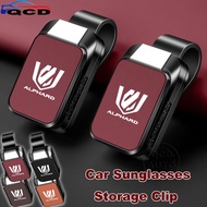 Toyota Alphard Car Sunglasses Storage Clip Sun Visor Leather Glasses Holder For Alphard 40 30 20 AH1