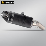 For ZX6R motorcycle exhaust system modified with full carbon fiber escape muffler middle link pipe f