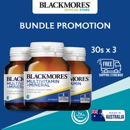 [Bundle of 3] Blackmores Multivitamin + Mineral 30s - Helps Supplement An Unbalanced Diet (Min 6 Mon