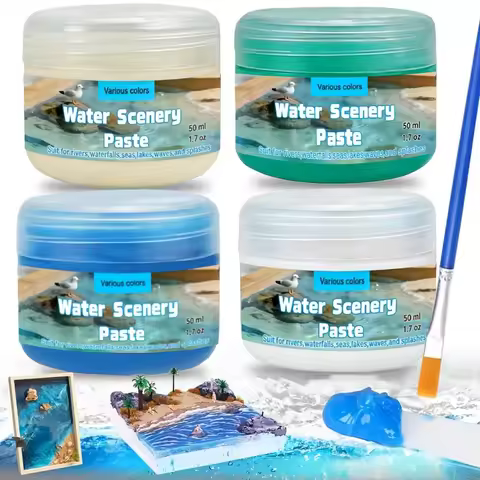 50ml/1.7oz Realistic Water Effect Paste Liquid Texture Durable Plastic Material For Rivers Oceans La