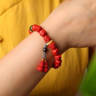 天然原礦硃砂精品紅砂佛頭手鏈 硃砂含量高達95%以上
