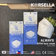 Always KF94 White Mask (Adult-size)