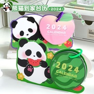 [2024 Calendar] Three Years Second Class Panda Arrives Desk Calendar 2024 Fruit Elements Cartoon Cute Calendar 2023 New Style Desktop Ornaments  Class Panda Arrives Home Calendar 2024 Water