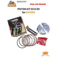 PISTON KIT S2 0.50 for GY6150 | R&B JAP (BARGAIN)