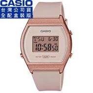 【柒號本舖】CASIO 卡西歐酒桶型膠帶電子錶-古銅金 # LW-204-4A (台灣公司貨全配盒裝)