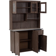SHIRO Furniture Frey 1.2M tall kitchen cabinet in Sonoma Dark colour Almari Dapur Kabinet Cupboard S