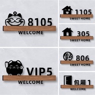 Acrylic Three-Dimensional Household House Number Plate VIP Box Room Shop Cute Sign