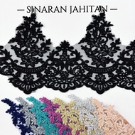 (Lebar 31cm)Lace Sulam Besar Baju / Embroidery Lace 12 inches