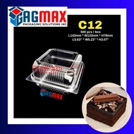 10pcs C12 Burger Medium Plastic Clamshell Food Container