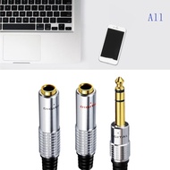 All 6 35mm 1 4 TRS to Dual 6 35mm 1 4 TS-Mono Stereo Y-Cable Splitter Cord for Smartphones Computer 