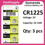 [3pcs] Koonenda CR1225 Battery Lithium Battery 3V 1225 [FAST SHIP OUT]