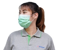 สีเขียวหน้ากากอนามัยทางการแพทย์ (Surgical mask)(1ลังแพ็ค1500ชิ้น) ผลิตในประเทศไทยโดย บริษัทเดอสเตอร์จำกัด Carry by deSter