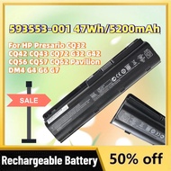 593553-001 47Wh/5200mAh 10.8V Laptop Batteries for HP Presario CQ32 CQ42 CQ43 CQ72 G32 G42 CQ56 CQ57