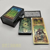 WJOriginaldiyCthulhu Mythos Tarot《Old Whispers》PVCGold Foil Genuine Waterproof Board Games Card WSMT