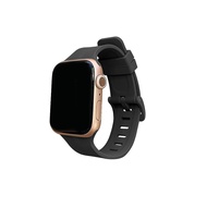 Beson Apple Watch 42/44/45mm風尚直紋矽膠錶帶/ 黑色