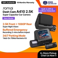 70mai A410 Dash Cam 2.5K+1080P Dual Dash Camera with HDR
