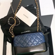 Chanel WOC Gabrielle bag handbag blue & black gold & silver chain 藍黑 金鏈 & 銀鏈 Chanel GABRIELLE wallet
