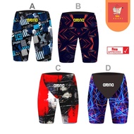 Premium Equivalent Men's Adult Trunks Athlete Swim Arena Motif Print Short Arena Swimming Trunks