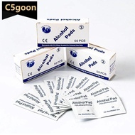 C5GOON 100/50Pcs Disposable Alcohol Cotton Pads Disinfectant Wipe Camera Lens Tablet Watches Cleanin