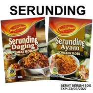 HALAL JAKIM AGROMAS SERUNDING AYAM DAGING 50G CHICKEN FLOSS BEEF FLOSS HALAL KELUARAN FAMA BUMIPUTRA