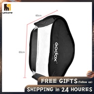 welcomehome Godox 60 x 60cm/24 24inch Flash Softbox Diffuser with S2-type Bracket Bowens Mount Carry