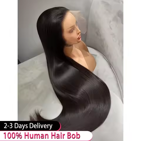 200% 40 44 Inch 13x6 Bone Straight HD Lace Front Human Hair Wigs Brazilian Pre Plucked 250 Density L