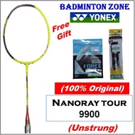 Yonex Nanoray Tour 9900 Free Bg66 Force Guts + Yonex Grip Badminton Racket