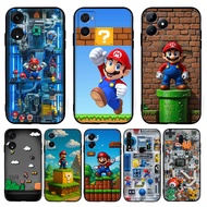 for OPPO F5 A73 F7 F9 Pro A7X A9 F11 F17 F25 Pro F19 A74 F19 Pro Plus F27 Mario Soft silicone black 
