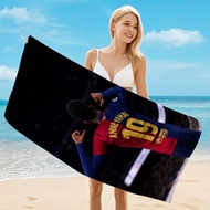 1/4pcs Microfiber Quick Dry Beach Towel - 2D Printed Design, Highly Absorbent Polyester Fabric, Suit