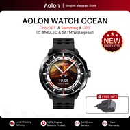 Aolon Ocean Smartwatch GPS Swimming 5ATM Waterproof  ChatGPT AOD 6 Sports Health Smartwatch For Men