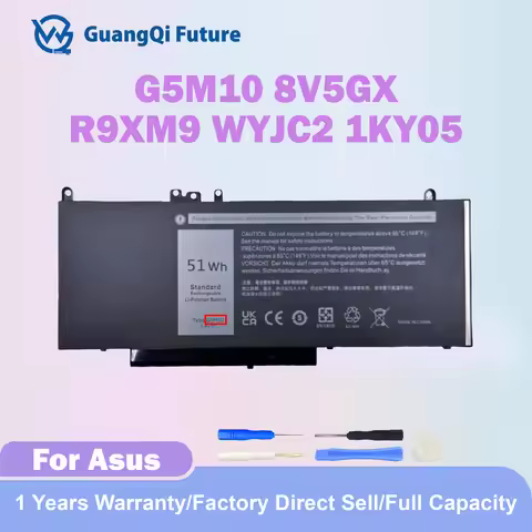 G5M10 Laptop Battery 7.4V 6891mAh 51Wh Replace For Dell Latitude E5450 E5550 E5250 15.6 inch 8V5GX R