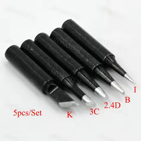 5pcs/set I+B+K+2.4D+3C Soldering Iron Tips for 900M 936 937 938 969 8586 852D Electric Soldering Iro