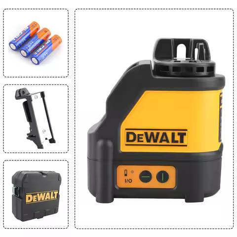 DEWALT DW088CG 2-Lines Laser Level Self Levelling Cross Line Green Beam Laser Horizontal Vertical