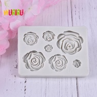 [Eighth] 3D Rose Flower Silicone Fondant Chocolate Mould Cake Decoration Sugar Craft Mold [Preferred