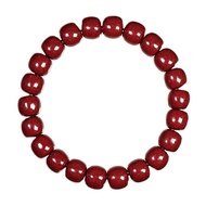 【正佳珠寶】紫金硃砂 頂級蘋果老型珠 8x9mm 紫金硃砂手珠