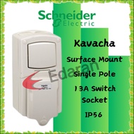 SCHNEIDER  CSC313 GY  13A  SINGLE POLE SWITCHED SOCKET OUTLET