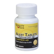 Alert Tablets - Caffeine Pills 200mg Alertness Aid, Helps Restore Mental Alertness, Caffeine Tablets