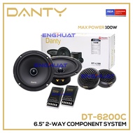 DANTY DT-6200C | 6.5" 2-Way Component Speaker | 6.5 Inch Component Speaker Mid-Bass Crossover Tweete