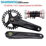 ✓ SHIMANO Deore M5100 Crankset Para Sa MTB Bike 96Bcd Fc-M5100-1 170Mm 175Mm 30T 32T Chainring 10/11