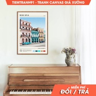 Wall paintings, Oil Paint, Havana Wall Art, Havana Poster, Havana Photo, Havana Wall Decor, Cuba, Ca