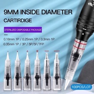 "Available" 100pcs disposable tattoo ink cartridge 0.18/0.35mm 1P 3P 5P 5F eyebrow pencil permanent 