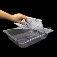 Food Pan Buffet Tray with Cover/ Tray Buffet Bertutup Tray Lauk Tutup Lipat tray Makanan Bertudung