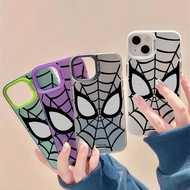 Casing For Samsung Galaxy A71 A72 A73 J7 Prime M23 M30S M31 Note 20 S21 Plus Ultra Trendy Brand Phone Laser Case Double Colorful Silver Matte IMD Cool Spider-Man Eyes Hard