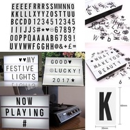 90 Letter Replacement Fit for The Cinema Light Letterbox Light Box  Color Black  Size A4