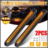 CI 2pcs 15led Car Tail Light 12v24v High Brightness Pickup Truck Brake Light Bar Rear Turn Signal Tail Lamp