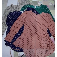 polka dot blouse poplook