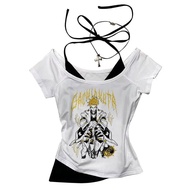 Gachiakuta Rudo shirt girl anime 80s Comfortable Breathable Psychedelic Vintage t shirt 80s Pastel w